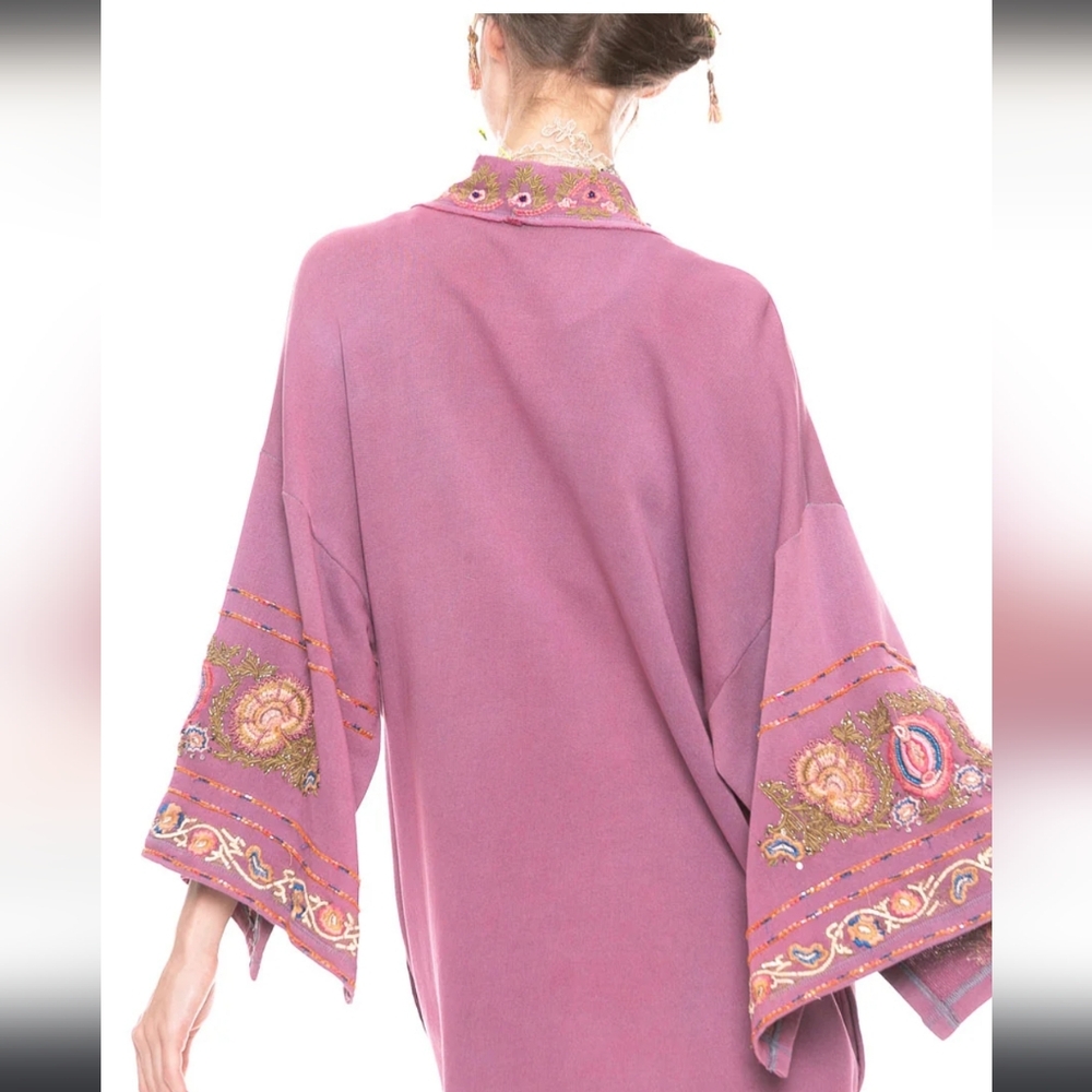NWT ARATTA JULIETTE EMBELLISHED FRENCH TERRY KIMONO JACKET - Picture 4 of 13